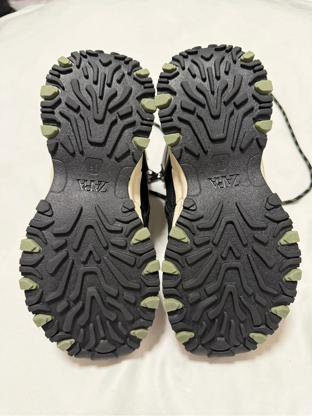 Zara Black and Gray Kids' High-Top Boots
